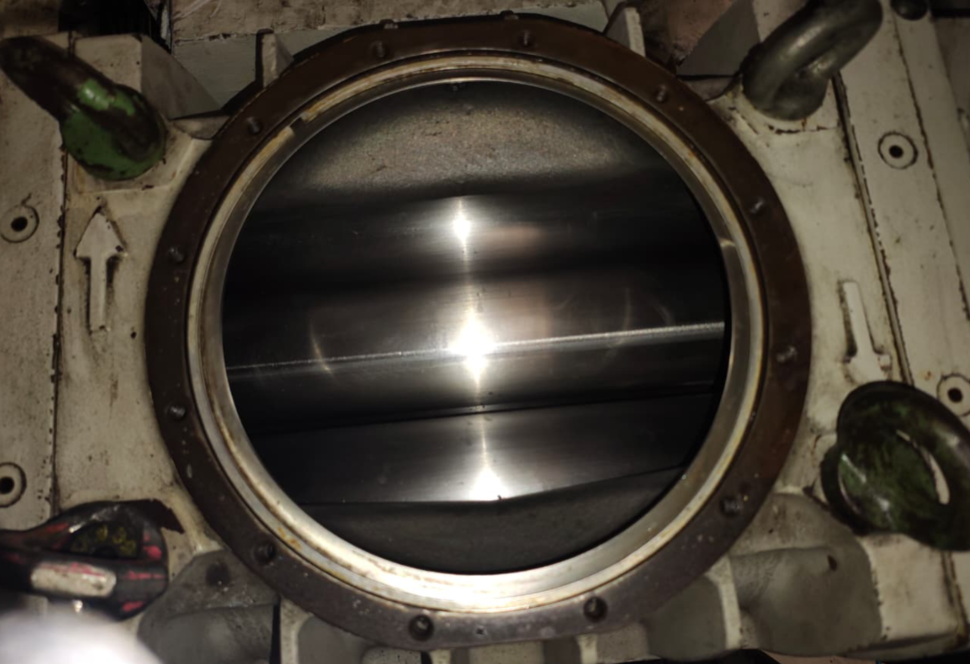 Rotor da bomba de vácuo limpo e restaurado pela WFS